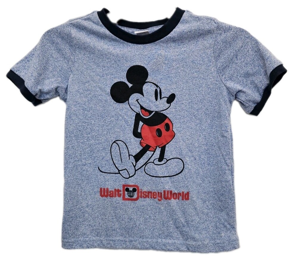 Vintage 70s/80s Walt Disney Productions Mickey Mouse Ringer T-Shirt Small